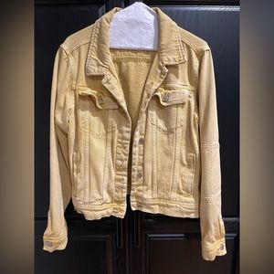 Yellow washed Veveret Jean jacket Sz L - rarely worn